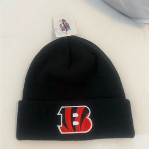 NFL Black Beanie with Red and White Logo